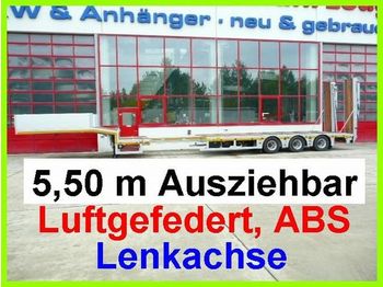 Möslein 3 Achs Satteltieflader, ausziehbar - Félpótkocsi mélybölcsős