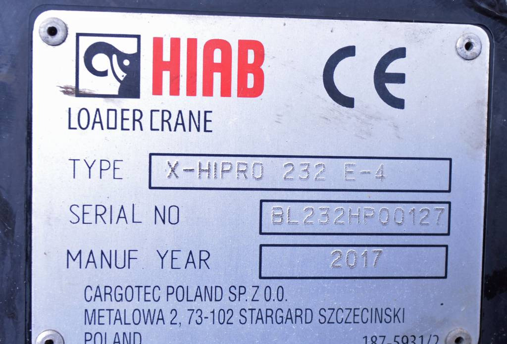Rakodódaru - Teherautó Hiab X-HIPRO 232 E-4 CD: 7 kép.