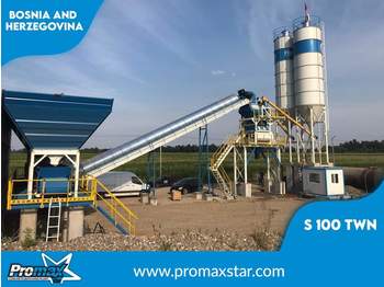 PROMAX Stationary Concrete Batching Plant S100-TWN (100m3/h) - Betonüzem