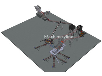 POLYGONMACH 350 tons per hour stationary crushing, screening, plant - Törőgép
