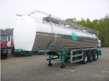 Tartályos félpótkocsi a következők szállításához vegyi anyagok Crane Fruehauf Chemical tank inox 30m3/1 comp: 1 kép.