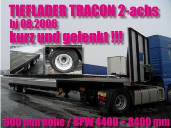  TRACON 2-achs / LENKACHSE / BPW / NL 28690 kg - Platós félpótkocsi