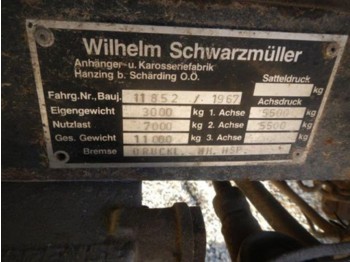 Schwarzmüller 2-Achsanhänger 2350x6000 Privatverkauf - Mezőgazdasági pótkocsi