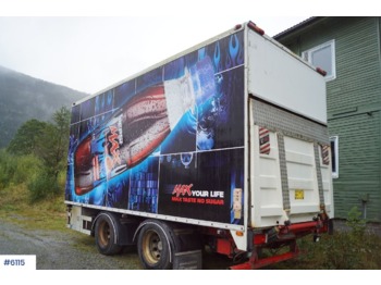 Pótkocsi hűtős Norslep 2 axle thermo trailer with Bussbygg box and lift: 1 kép.