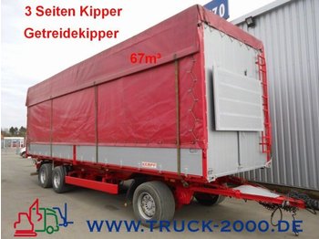 Kempf 3-Seiten Getreidekipper 67m³   9.80m Aufbaulänge - Pótkocsi billenőplatós