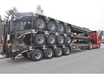 OZGUL LW4 80 Ton, 3 m, steel susp., hydr. ramps - Pótkocsi mélybölcsős