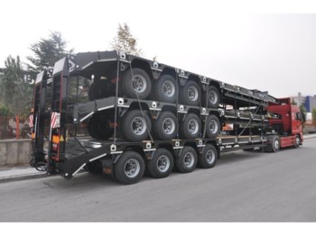OZGUL LW4 80 Ton, 3 m, steel susp., hydr. ramps - Pótkocsi mélybölcsős