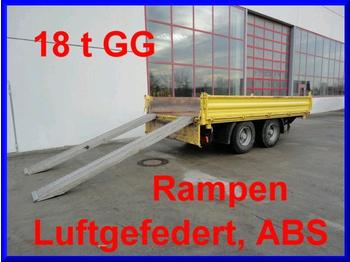 Obermaier 18 t Tandem- 3 Seiten- Kipper- Tieflader - Pótkocsi mélybölcsős