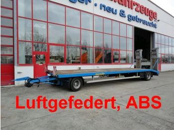 Obermaier 2 Achs Tiefladeranhänger mit gerader Lad - Pótkocsi mélybölcsős
