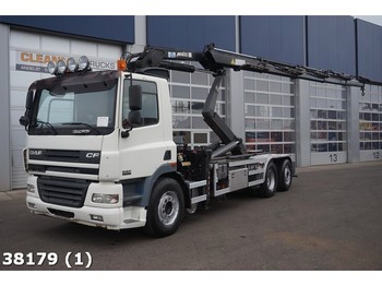 Horgos rakodó teherautó DAF FAN 85 CF 380 6x2 MKG 20 ton/meter laadkraan: 1 kép.