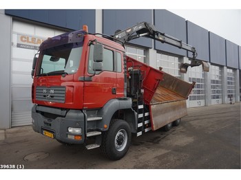 Billenőplatós teherautó MAN TGA 33.400 6x6 Hiab 14 ton/meter laadkraan: 1 kép.