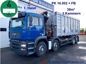 Billenőplatós teherautó MAN TGA 35.430 Kipper  Kran Wertstoff Glas Recycling: 1 kép.
