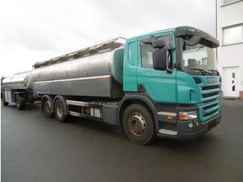 Tartályos teherautó a következők szállításához élelmiszer SCANIA P380: 1 kép.