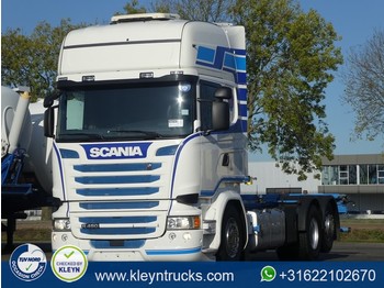 Cserefelépítményes teherautó Scania R450 tl 6x2*4 standklima: 1 kép.